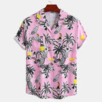 Button Shirt with Palm Print