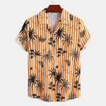 Button Shirt with Palm Print