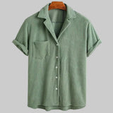 Men’s Button Shirt with Textured Pattern