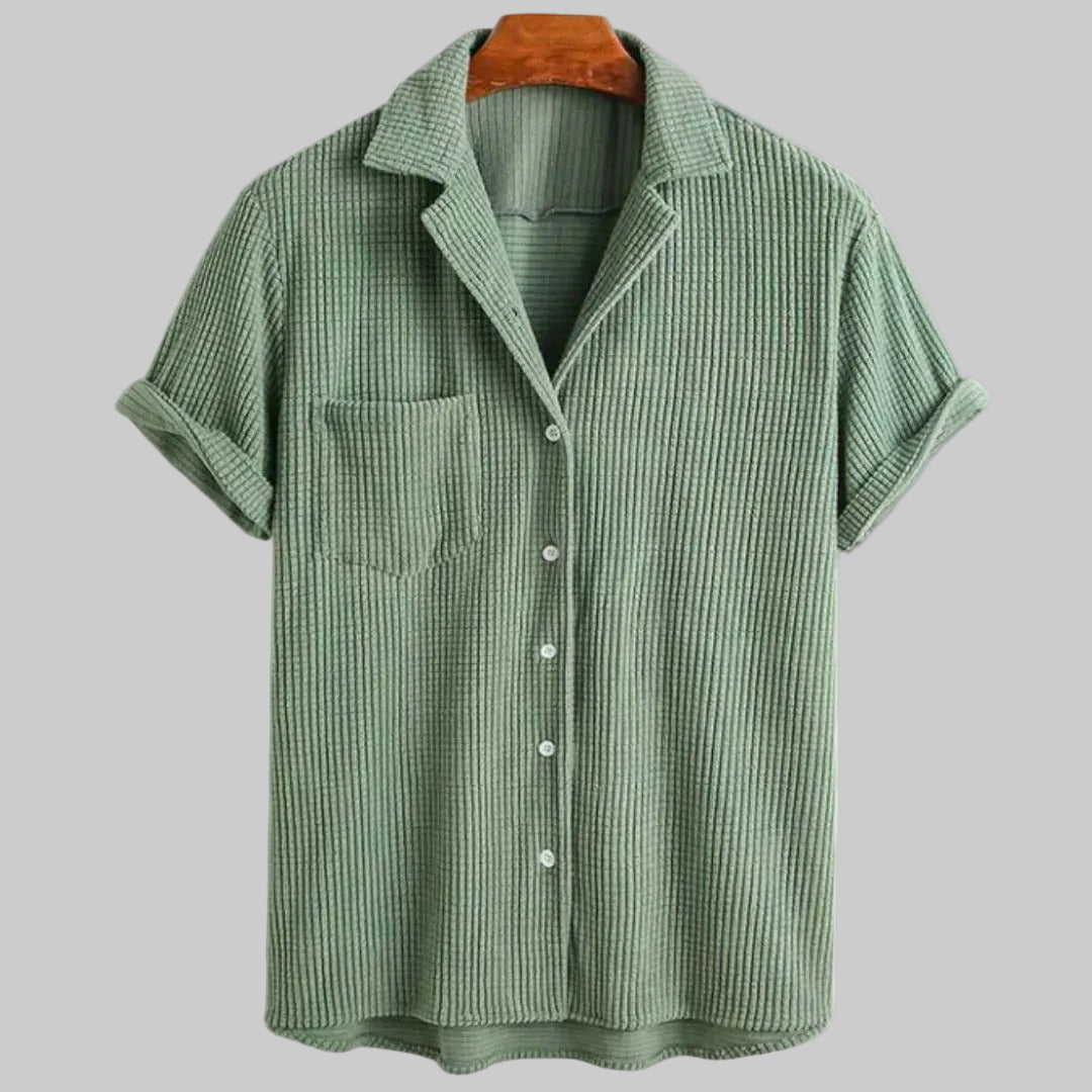 Men’s Button Shirt with Textured Pattern