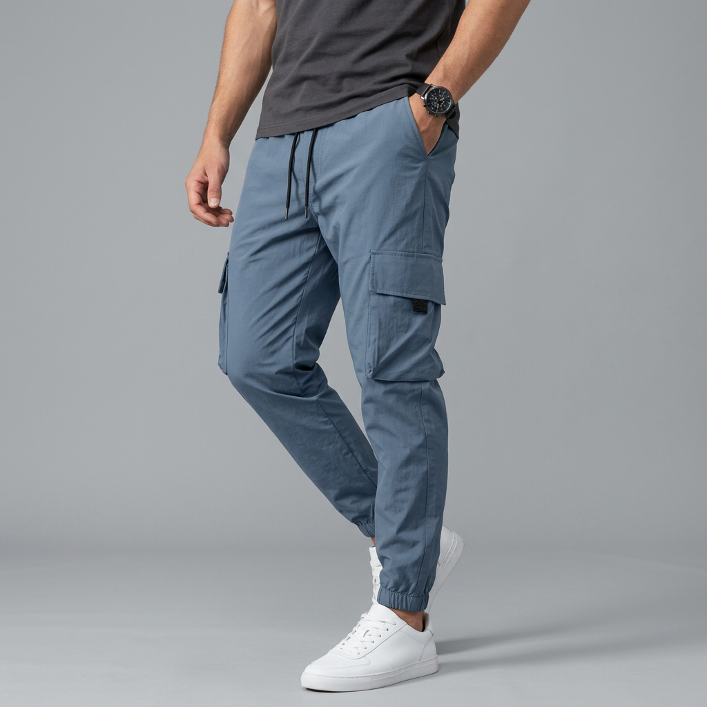 Men’s Cargo Jogger Pants with Flap Pockets