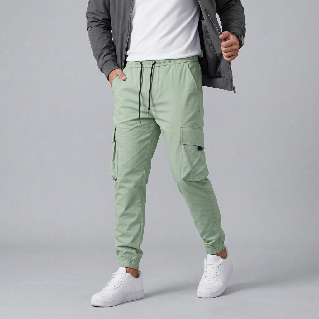 Men’s Cargo Jogger Pants with Flap Pockets