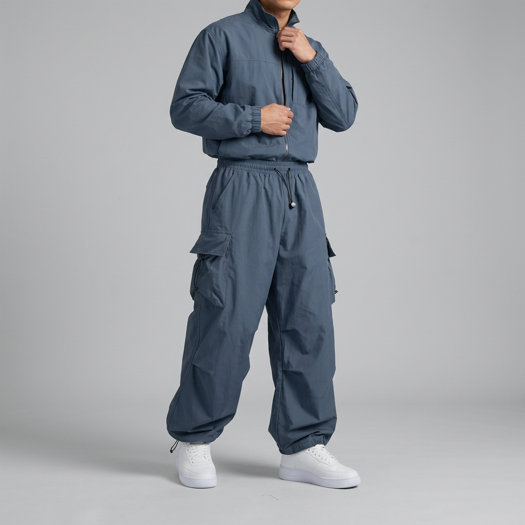 Men’s Cargo Pants with Multiple Flap Pockets