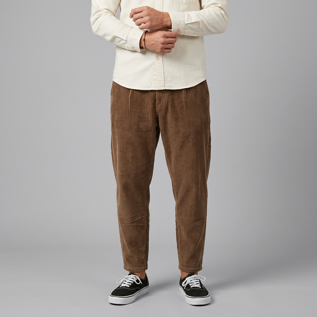 Men’s Cropped Trousers with Side Pockets