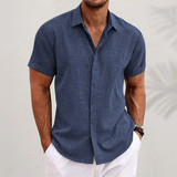 Men's Linen Shirt | Short Sleeve Casual Comfort