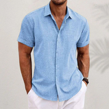 Men's Linen Shirt | Short Sleeve Casual Comfort