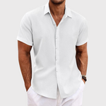 Men's Linen Shirt | Short Sleeve Casual Comfort