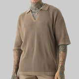 Polo Shirt with Waffle Texture