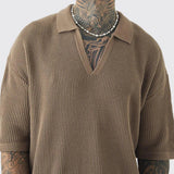 Polo Shirt with Waffle Texture