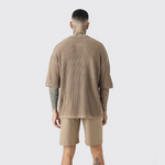 Polo Shirt with Waffle Texture