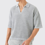 Polo Shirt with Waffle Texture