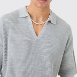 Polo Shirt with Waffle Texture