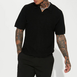 Polo Shirt with Waffle Texture
