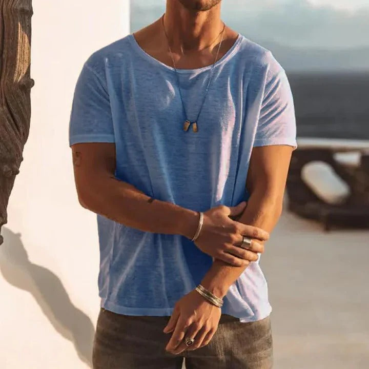 Men’s Polyester Round Neck T-Shirt