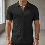 Short Sleeve Knitted Polo Shirt