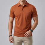 Short Sleeve Polo Shirt with Chest Pocket