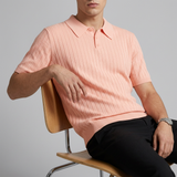 Short Sleeve Ribbed Polo Shirt