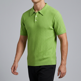 Short Sleeve Ribbed Polo Shirt