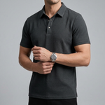 Short Sleeve Textured Polo Shirt
