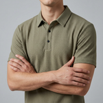 Short Sleeve Textured Polo Shirt