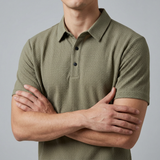 Short Sleeve Textured Polo Shirt