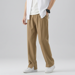 Straight-Leg Trousers with Front Seam