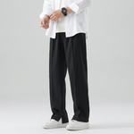 Straight-Leg Trousers with Front Seam