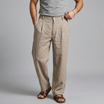 Wide-Leg Trousers with Button Waist