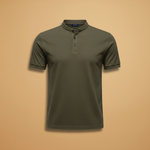Polo Shirt with Button Collar and Fit