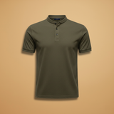 Polo Shirt with Button Collar and Fit