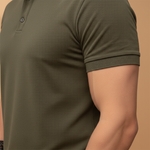 Polo Shirt with Button Collar and Fit