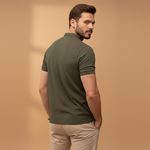 Polo Shirt with Button Collar and Fit