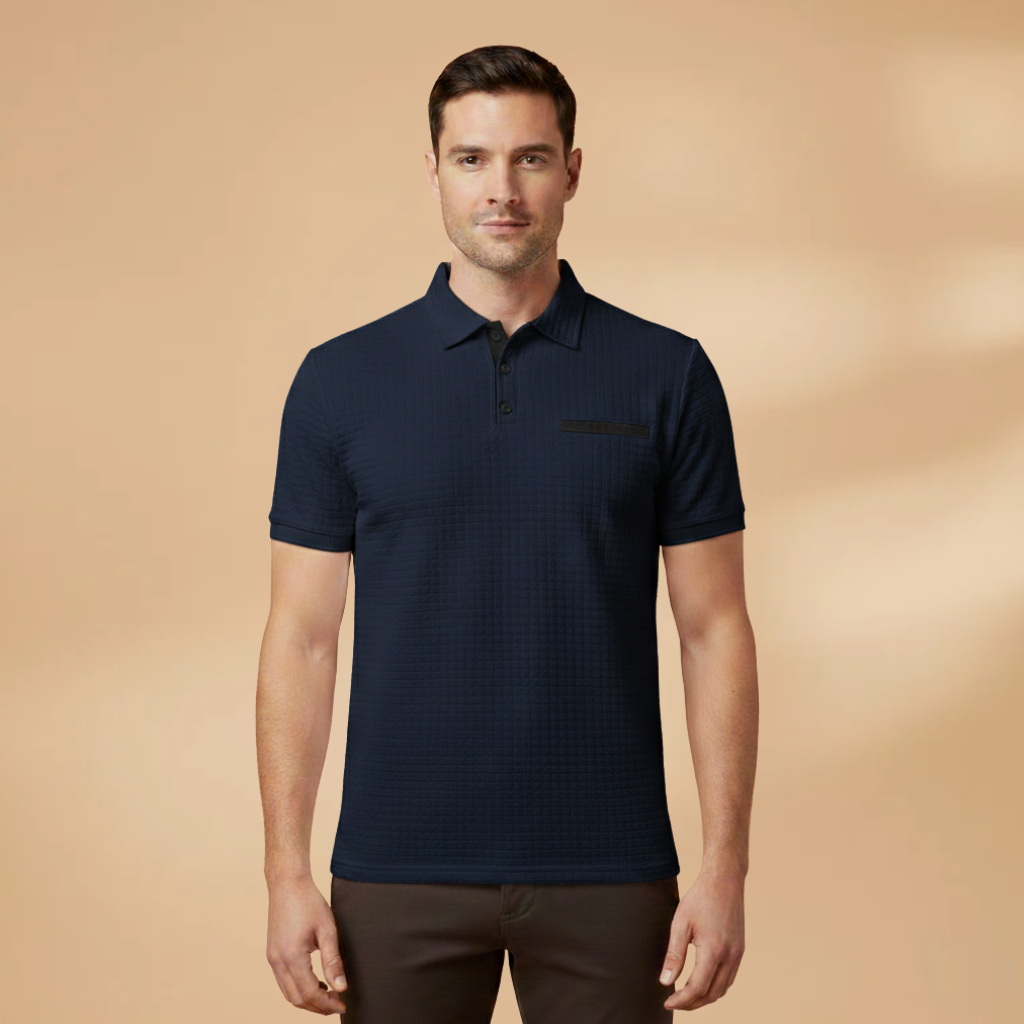 Men’s Polo Shirt with Pocket and Tailored Fit
