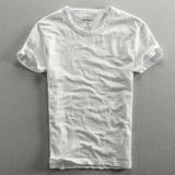 TEXTURED COTTON T-SHIRT FOR MEN