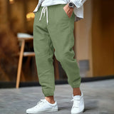 LINEN DRAWSTRING TROUSERS FOR MEN