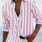 STRIPED BUTTON SHIRT FOR MEN