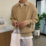 TEXTURED ZIP SWEATER FOR MEN