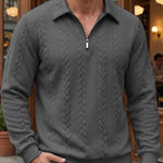 ELEGANT HALF-ZIP POLO FOR MEN