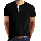 COTTON BLEND HENLEY TOP FOR MEN