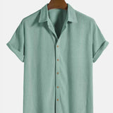 SHORT SLEEVE CUBAN SHIRT FOR MEN