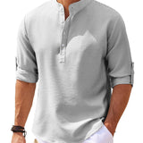 TEXTURED COTTON SHIRT FOR MEN
