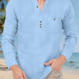 LOOSE STAND COLLAR SHIRT FOR MEN
