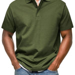 TEXTURED KNIT POLO SHIRT FOR MEN