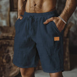 WOVEN LINEN SHORTS FOR MEN
