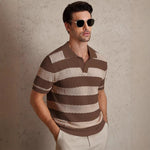 TEXTURED KNIT POLO FOR MEN