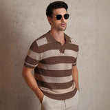 TEXTURED KNIT POLO FOR MEN