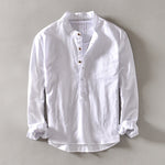 RELAXED STAND COLLAR SHIRT FOR MEN
