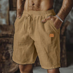 WOVEN LINEN SHORTS FOR MEN