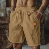 WOVEN LINEN SHORTS FOR MEN