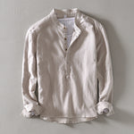 RELAXED STAND COLLAR SHIRT FOR MEN